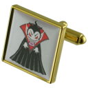 【送料無料】メンズアクセサリ— ドラキュラゴールドスクエアカフリンクスdracula vampire gold square cufflinks w...