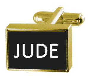 【送料無料】メンズアクセサリ—　ボックスカフリンクスジュードengraved box goldtone cufflinks name jude