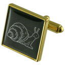 【送料無料】メンズアクセサリ— カタツムリゴールドスクエアカフリンクスsnail animal gold square cufflinks with...