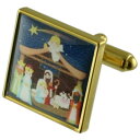 【送料無料】メンズアクセサリ— クリスマスゴールドスクエアカフリンクスchristmas gold square cufflinks with en...