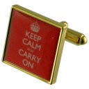 【送料無料】メンズアクセサリ— テキストゴールドスクエアカフスボタンケースred carry on text gold square cufflin...