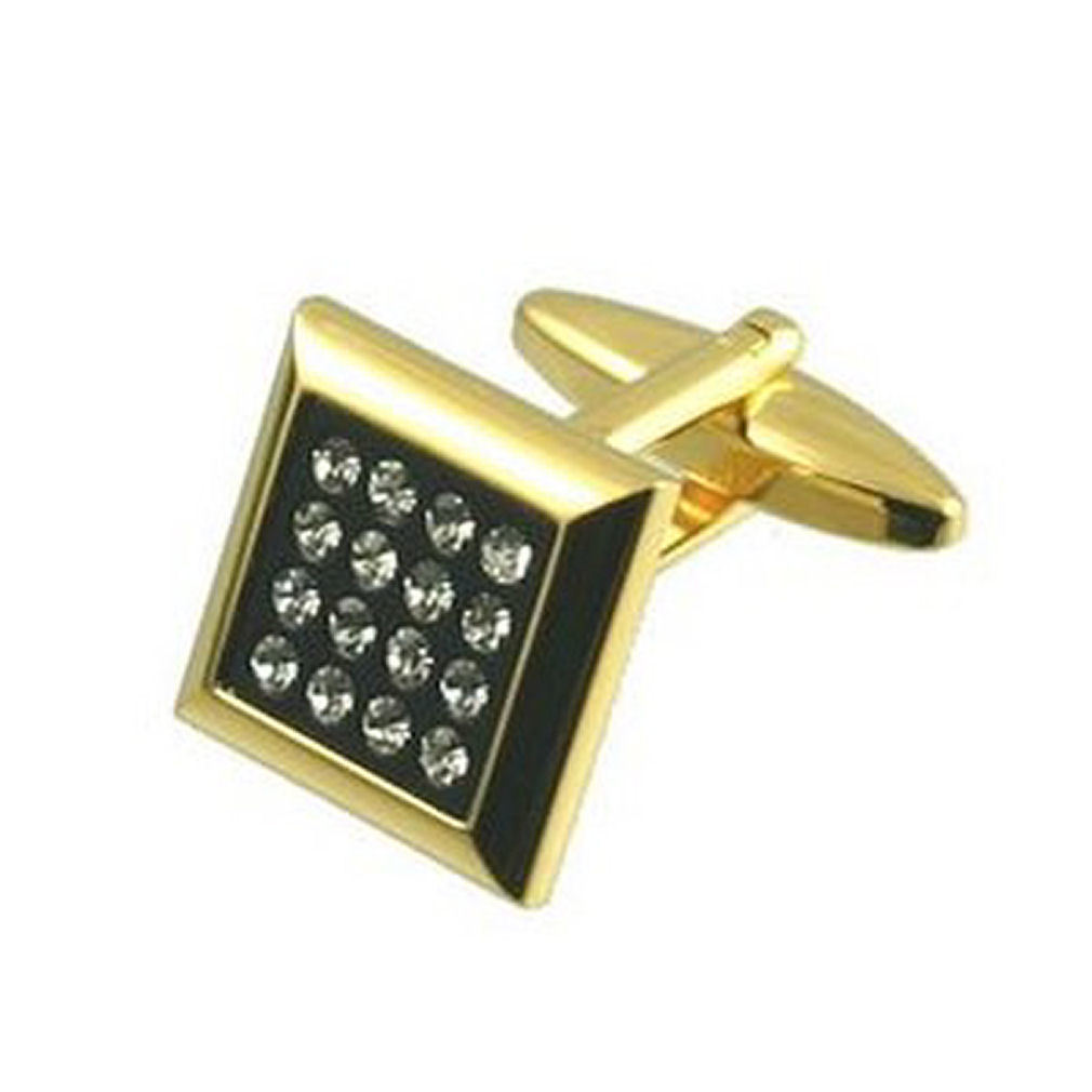 【送料無料】メンズアクセサリ—　カフリンクスゴールドクリスタルカフスボタングリッドクリスタルボックスオンcuff links gold crystal cufflinks grid crystal engraved personalised box