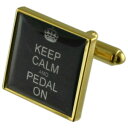 【送料無料】メンズアクセサリ— サインインゴールドスクエアカフスボタンペダルbicycle pedal on sign gold square cu...