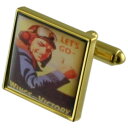 【送料無料】メンズアクセサリ— ゴールドスクエアカフリンクスraf gold square cufflinks with engraved pers...