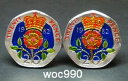 british enamelled coin cufflinks 20 pence crowned tudor rose choice of patternエナメルコインカフスボタンペンスチューダーパターンローズ※注意※NYからの配送になり...