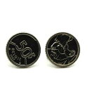 【送料無料】メンズアクセサリ—　コインベルギーフランcufflinks coin authentic belgium 50 francs