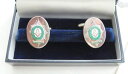 メンズアクセサリ—　カフリンクススターリングシルバーカフリンクメーソンシンボルエナメルcufflinks sterling silver cuff links mason symbol enamelled 29th regiment