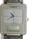 腕時計　ウォッチ　ティソアナログクォーツアラームサービスtissot twotimer cuarzo analgicodigil ss d375660g0p reloj prof servicio 6mth wrrnty