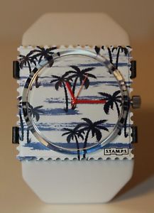 【送料無料】腕時計 ウォッチ エリアパームビーチスタンプstamps esfera palm beach 104333 belta ywhite stamps