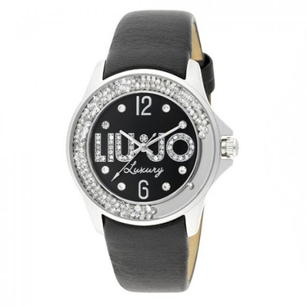 【送料無料】腕時計　ウォッチ　ラグジュアリーリュジョドーナダンススワロフスキーネロorologio donna liu jo luxury dancing pelle swarovski verde acqua prugna nero