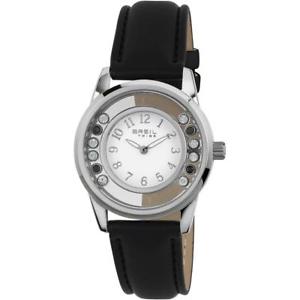 【送料無料】腕時計 ウォッチ ドナムーンリバーベラペレネロビアンコスワロフスキーorologio donna breil tribe moon river ew0369 vera pelle nero bianco swarovski