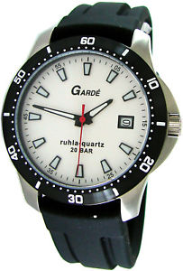 【送料無料】腕時計　ウォッチ　ラスポーツスチールクオーツブラックホワイトgarde ruhla sport reloj de cuarzo acero exterior trabajo negro blanco 200m 20