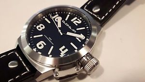 【送料無料】腕時計　ウォッチ　アラームモデルボートダイバーマウンテンビューレザーストラップステンレスreloj hombre concertmaster,modelo uboat,diver 200 montana,correa de cuero,acero