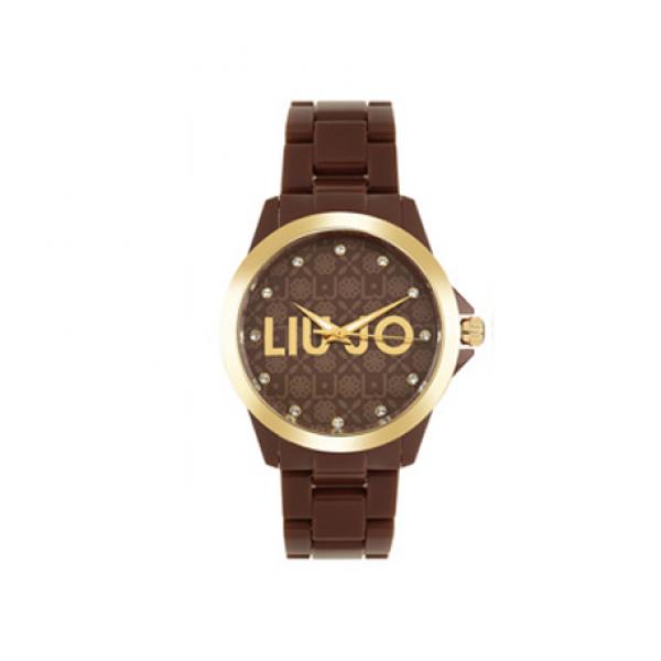 【送料無料】腕時計　ウォッチ　ドナリュジョラグジュアリーシャーロットポリカーボネートビアンコハロウィーンorologio donna liu jo luxury charlotte swarowski policarbonato bianco pochette