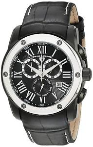 【送料無料】腕時計　ウォッチ　スイストラベラーアラームクロノグラフブラックレザーusado swiss legend traveler reloj crongrafo cuero negro sl10005bb01sb