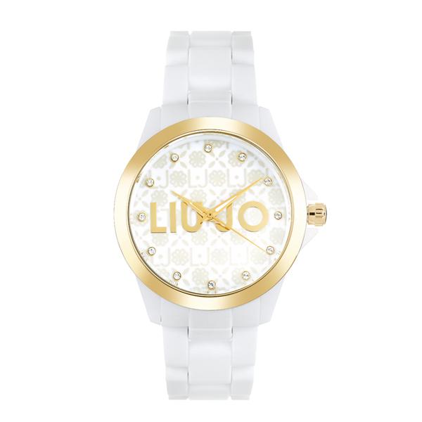 【送料無料】腕時計　ウォッチ　ドナリュジョラグジュアリーシャーロットポリカーボネートビアンコハロウィーンorologio donna liu jo luxury charlotte swarowski policarbonato bianco pochette