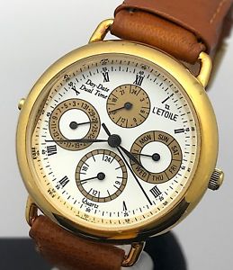 【送料無料】腕時計 ウォッチ アメリカライムデュアルタイムnos nuevo l´etoile cal 4p40 watch vintage daydate dual time 33 mm mag2