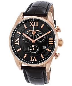 【送料無料】腕時計　ウォッチ　スイスベルトクォーツゴールドケースローズusado swiss legend oro rosa estuche correa negra de cuero hombres reloj cuarzo