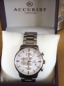 hokushinの【送料無料】腕時計　ウォッチ　クロノグラフブランドボックスオンreloj con crongrafo para hombre accurist 7035 totalmente nuevo en caja｜アングル2