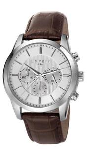 腕時計　ウォッチ　アラームリレーブラウンアナログクロノグラフブラウンレザーesprit reloj hombre relay brown es106841003 analogico chronograph cuero marrn