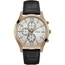 【送料無料】腕時計　ウォッチ　ハドソンクロノベラペレorologio uomo guess hudson w0876g2 chrono vera pelle nero ros