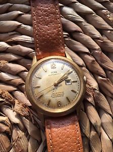 【送料無料】腕時計　ウォッチ　クロックビンテージドイツオリーブオイルreloj automtico vintage oliv..