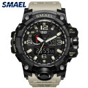 smael deportivo militar reloj pantalla dual led electrnico reloj pulseraスポーツデュアルスクリーン※注意※NYからの配送になりますので2週間前後お時間をいただきます。人...