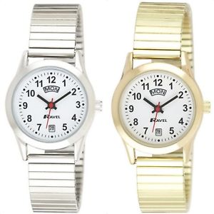 腕時計　ウォッチ　レディースデーブレスレットラヴェルゴールドシルバーrelojes de seoras da fecha con pulsera de expansin, por ravel, oro o plata