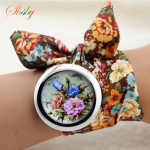 【送料無料】腕時計 ウォッチ ファッションファブリッククロックfloral mujer trapo reloj de pulsera moda mujer reloj alta calidad tela