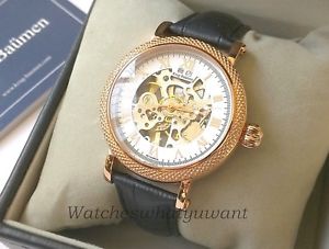 【送料無料】腕時計　ウォッチ　メンズプレステージジュエルピンク￥krug baumen mens prestige mecnico 17 joya mano herida oro rosa reloj de 875