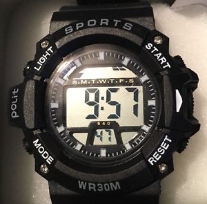 【送料無料】腕時計　ウォッチ　スポーツブラックウォッチreloj deportivo ptica en negro