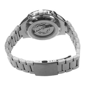 【送料無料】腕時計　ウォッチ　スケルトンブラックシルバーステンレススチールwinner hombre esfera esqueleto negro reloj de acero inoxidable de plata mecan m4