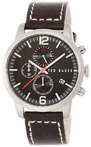 【送料無料】腕時計 ウォッチ テッドベーカーブラウンレザーメンズブラックベルトエリア￥テted baker para hombre de cuero marrn correa esfera negra te1132 pvp 139