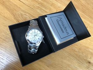 【送料無料】腕時計 ウォッチ メンズクロノグラフステンレススチールモデルreloj de pulsera mens amadeus crongrafo de cuarzo de acero inoxidable modelo am00050wh