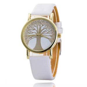 ̵ӻסå֥montre femme arbre de vie simili cuir blanc lamp;d