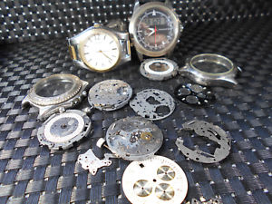 【送料無料】腕時計 ウォッチ クロノグラフバッチlote dos relojes y 4 maquiinas cronografo miyota y material suelto lote watches