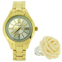 【送料無料】腕時計 ウォッチ ラベルブレスレットピンクリングブレスレットlove label mujer color dorado correa de reloj pulsera metal con rosa anillo