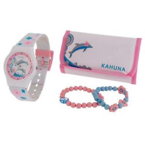 【送料無料】腕時計　ウォッチ　ピンクドルフィンキッズアラームブレスレットセットkahuna girls pink dolphin kids reloj, pulseras amp; purse set de regalo akks0004f