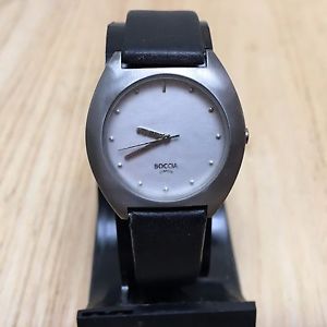 【送料無料】腕時計　ウォッチ　ビンテージチタンケースレザーストラップアナログvintage boccia titanio estuche correa cuero analogico reloj de cuarzo horas ~ la