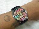 【送料無料】腕時計 ウォッチ マカロンマカロンブレスレットノワールmontre fantaisie originale cadran rempli de macarons macaroons bracelet noir