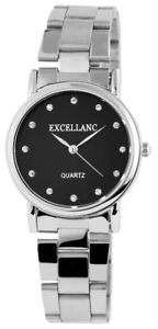 【送料無料】腕時計 ウォッチ ステンレススチールスパンコールアナログexcellanc fantastico negro pedrera analgico reloj pulsera de acero inoxidable x180721000007
