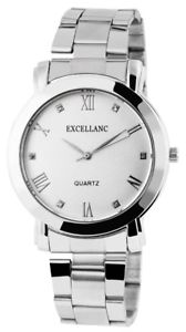 ̵ӻסå顼ॷСޥƥ쥹excellanc reloj hombre plata nmeros romanos acero inoxidable reloj de pulsera x280322500030