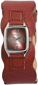 【送料無料】腕時計 ウォッチ シルバーレディースブラウンレザーメタルアナログアラームseoras reloj rojo marrn plata cuero metal analgico cuarzo reloj x193025000344