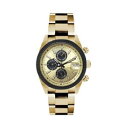 【送料無料】腕時計 ウォッチ クロノゴールドネロorologio uomo lorenz ginevra 030094gg chrono bracciale acciaio gold dorato nero(2)