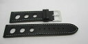 【送料無料】腕時計 ウォッチ ノワールヌフモンブランブレスレットレーシンググロbracelet racing gros trous en cuir noir neuf taille 20 surpique blanc