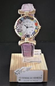 【送料無料】腕時計 ウォッチ ドナディムラノウォッチorologio donna dorato pelle fuxia watch in vetro di murano murrina millefiori 【送料無料】腕時計 ウォッチ ドナディムラノウォッチorologio donna dorato pelle fuxia watch in vetro di murano murrina millefiori