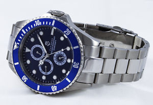 【送料無料】腕時計 ウォッチ ダイバーフルカレンダーアラームバーbuceadores cavadini llena calendario gmt reloj 30 bar agua densa massive gular nuevo