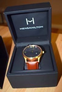 【送料無料】腕時計 ウォッチ ヒルトンゴールドクラシッククロックベルトmensa hilton clsico oro y reloj con correa marrn rrp 99