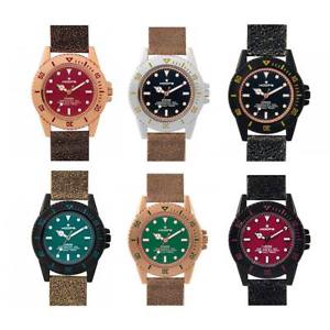 【送料無料】腕時計　ウォッチ　フープorologio uomo hoops curved pelle anticata nero marrone blu verde ros