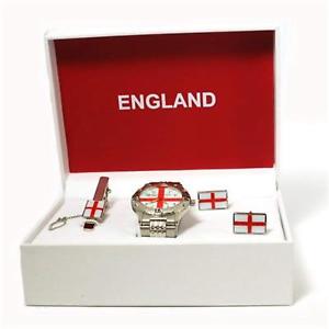 【送料無料】腕時計　ウォッチ　イングランドタイピンプレゼンテーションボックスカフスボタンセットboxx england watch tie pin and cufflinks gents gift set in presentation box